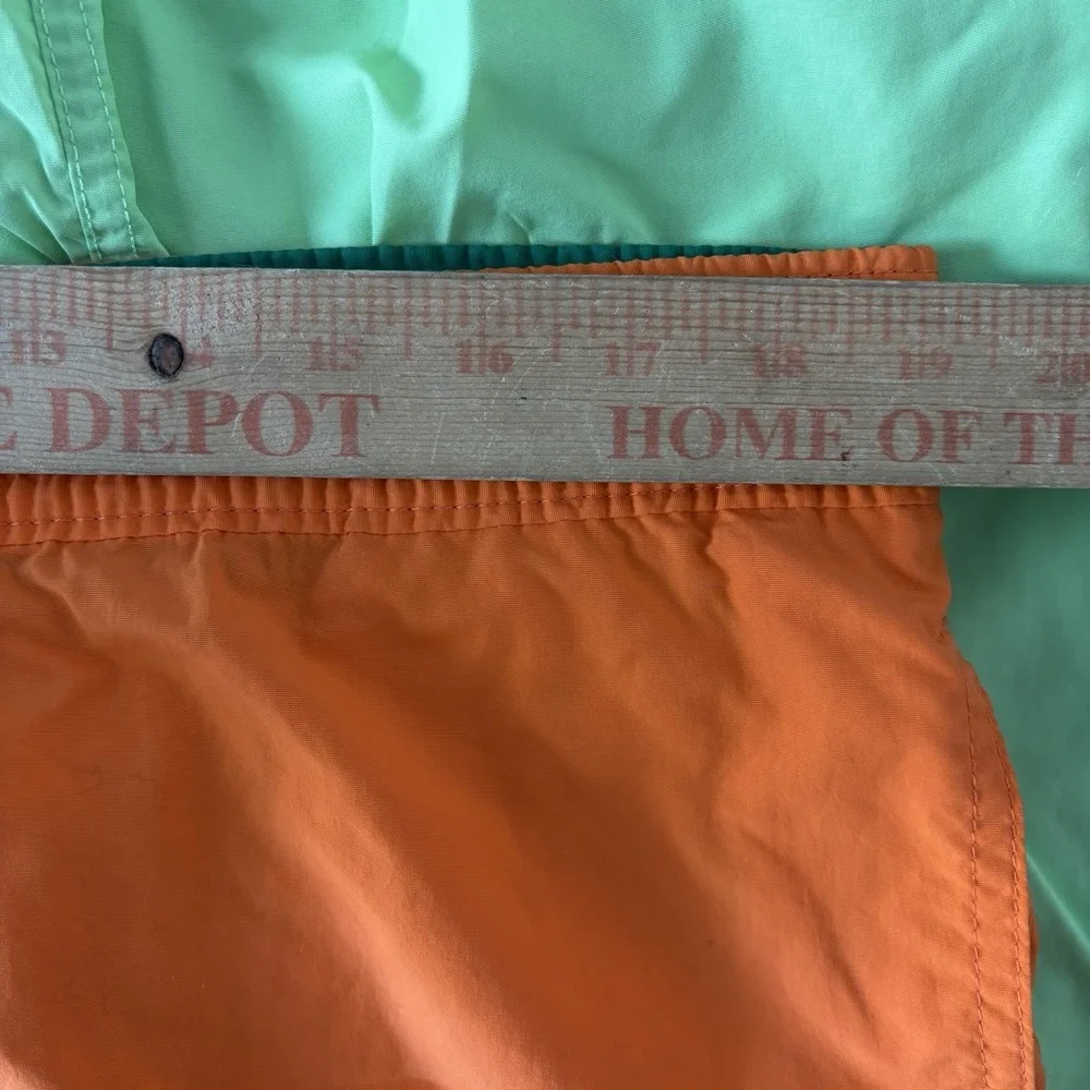 Vintage Lot Of 2 Polo Ralph Lauren Stadium Swim Trunk Shorts Mens L Green Orange